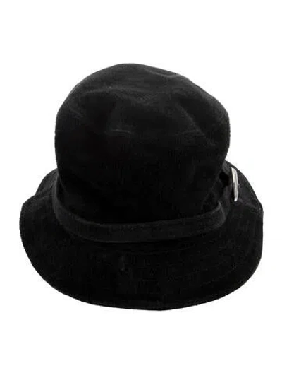 Pre-owned Burberry Reversilble Bucket Hat In Black