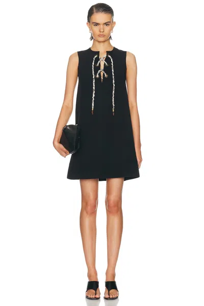 Burberry Rhoslyn Sleeveless Lace-up Mini Dress In Black