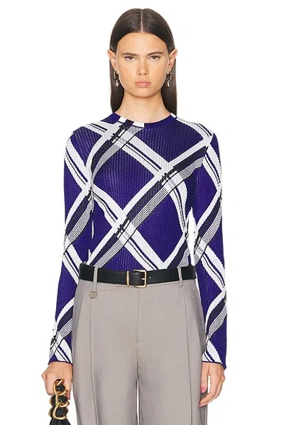 BURBERRY RIB CREW NECK TOP