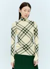 BURBERRY RIBBED CHECK SWEATER