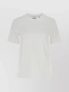 BURBERRY RIBBED CREW-NECK COTTON T-SHIRT WITH SHORT SLEEVES