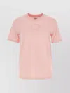 Burberry Ribbed Crew-neck Short Sleeve Cotton T-shirt In Pastel
