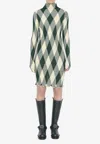 Burberry Cotton-silk Blend Dress In Green