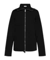 Burberry Wool Blend Zip Sweater In Black