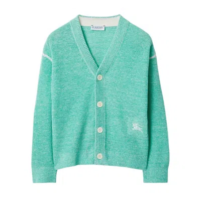 Burberry Ribbed Knit V-neck Cardigan
