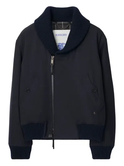 BURBERRY RIBBED-TRIM BOMBER JACKET