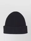 Burberry Ribbed Turn-up Brim Hat In Black