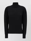 Burberry Ribbed Turtleneck Wool Sweater