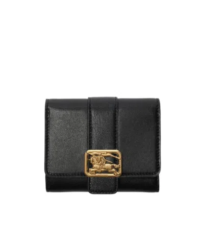 Burberry Rider Compact Wallet In Black