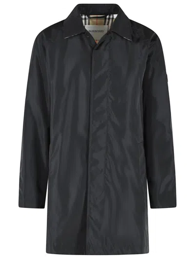 Burberry 'ridgewood' Black Nylon Car Coat
