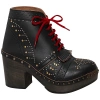 BURBERRY BURBERRY RIVETED ANTRIM LEATHER BLOCK-HEEL CLOG BOOTS