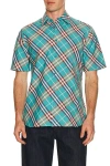 Burberry Short-sleeved Cotton Shirt T-shirt Light Blue In Multi