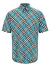 Burberry Short-sleeved Cotton Shirt T-shirt Light Blue In Blue