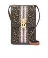 Burberry Robin Monogram Stripe Crossbody Bag In Black