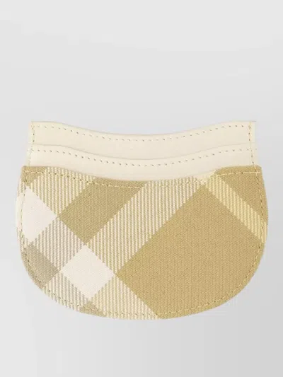 Burberry Rocking Check Card Holder Synthetic In Neutrals