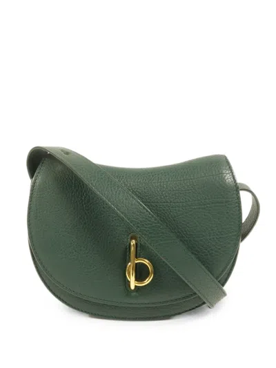 Pre-owned Burberry Rocking Horse Calfskin Shoulder Bag In Green