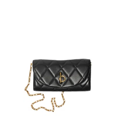 Burberry Rocking Horse Chain Strap Wallet In Black