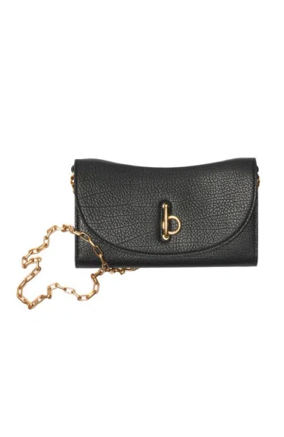 Burberry Rocking Horse Chain Strap Wallet In Black