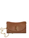 Burberry Rocking Horse Chain Strap Wallet In Brown