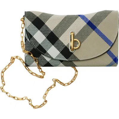 Burberry Rocking Horse Chain Strap Wallet In Green