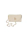 Burberry Rocking Horse Chain Strap Wallet In Nude