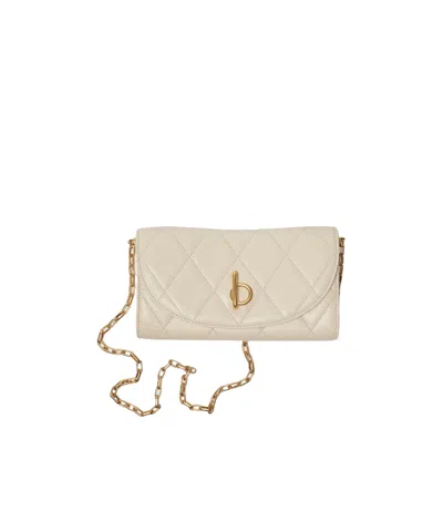 Burberry Rocking Horse Chain Strap Wallet In Nude