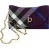 Burberry Rocking Horse Chain Strap Wallet In Pansy