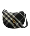 Burberry Rocking Horse Medium Check Crossbody Bag In Black