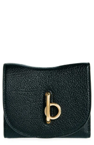 Burberry Rocking Horse Compact Wallet In Black