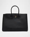 Burberry Rocking Horse Medium Black Leather Tote Women In Black