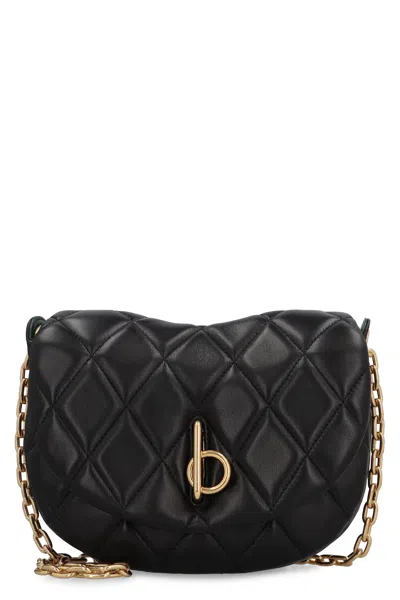 Burberry Rocking Horse Leather Bag In Black