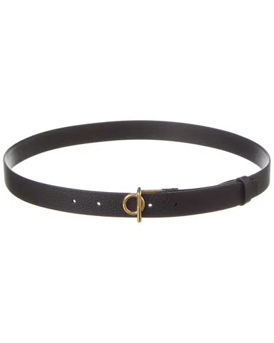 Burberry Rocking Horse Leather Belt In Black