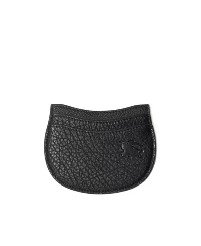 Burberry Rocking Horse Leather Cardholder In Black