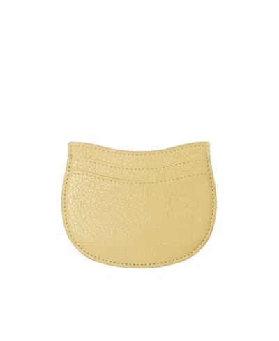 Burberry Rocking Horse Leather Cardholder In Yellow