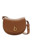 Burberry Rocking Horse Small Leather Saddle Crossbody Bag In Brown