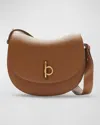 Burberry Rocking Horse Small Leather Saddle Crossbody Bag In Hazel
