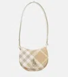 BURBERRY ROCKING HORSE LEATHER-TRIMMED CROSSBODY BAG