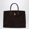 BURBERRY BURBERRY ROCKING HORSE MEDIUM BROWN SUEDE TOTE