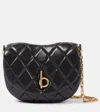 Burberry Rocking Medium Quilted Leather Shoulder Bag In Black