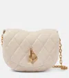 Burberry Rocking Horse Quilted Leather Shoulder Bag In Weiss