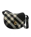 Burberry Rocking Horse Medium Check Crossbody Bag In Black