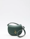 Burberry Rounded Shoulder Bag With Gold-tone Clasp In Green