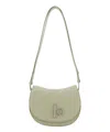 Burberry Mini Shoulder Bag With Adjustable Strap And Textured Finish In Green