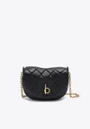 Burberry Rocking Horse Quilted Leather Crossbody Bag In Black