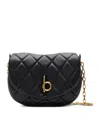 Burberry Rocking Medium Quilted Leather Shoulder Bag In Black