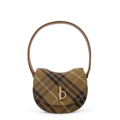 Burberry Rocking Horse Shoulder Bag In Sand