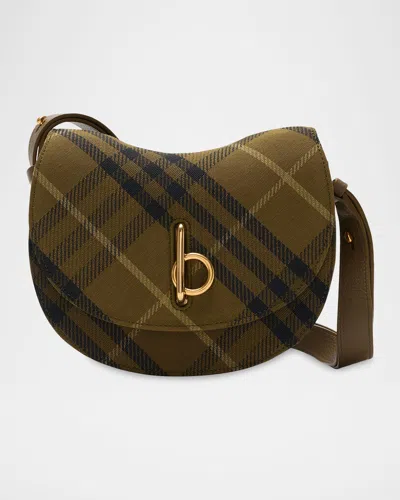 Burberry Rocking Horse Small Check Jacquard Crossbody Bag In Furrow Ip Check