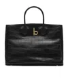 Burberry Womens Rocking Horse Suede Tote Bag Dark Brown In Black