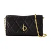 Burberry Rocking Horse Chain Strap Wallet In Black