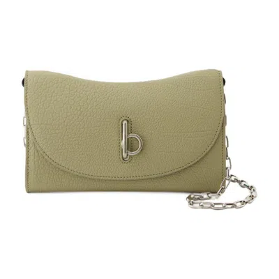 Burberry Rocking Horse Wallet On Chain In Sand